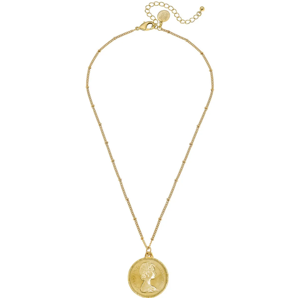 Dainty Queen Elizabeth II Coin Necklace|Susan Shaw Hot