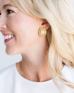 Dotted Pearl Studs|Susan Shaw Outlet