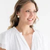 Dotted White Turquoise Studs|Susan Shaw Hot