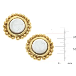 Dotted White Turquoise Studs|Susan Shaw Hot