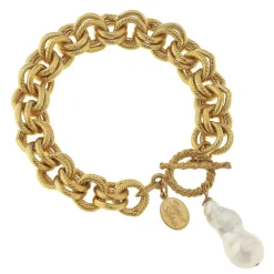 Double Link Baroque Pearl Bracelet|Susan Shaw Hot