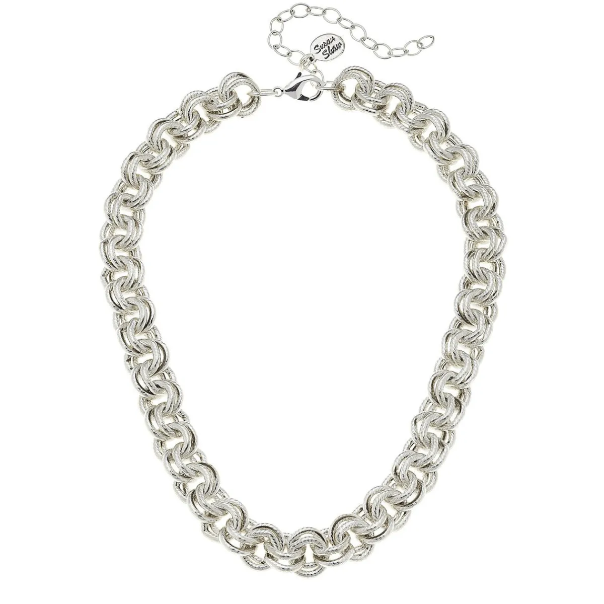 Double Link Chain Necklace|Susan Shaw Clearance