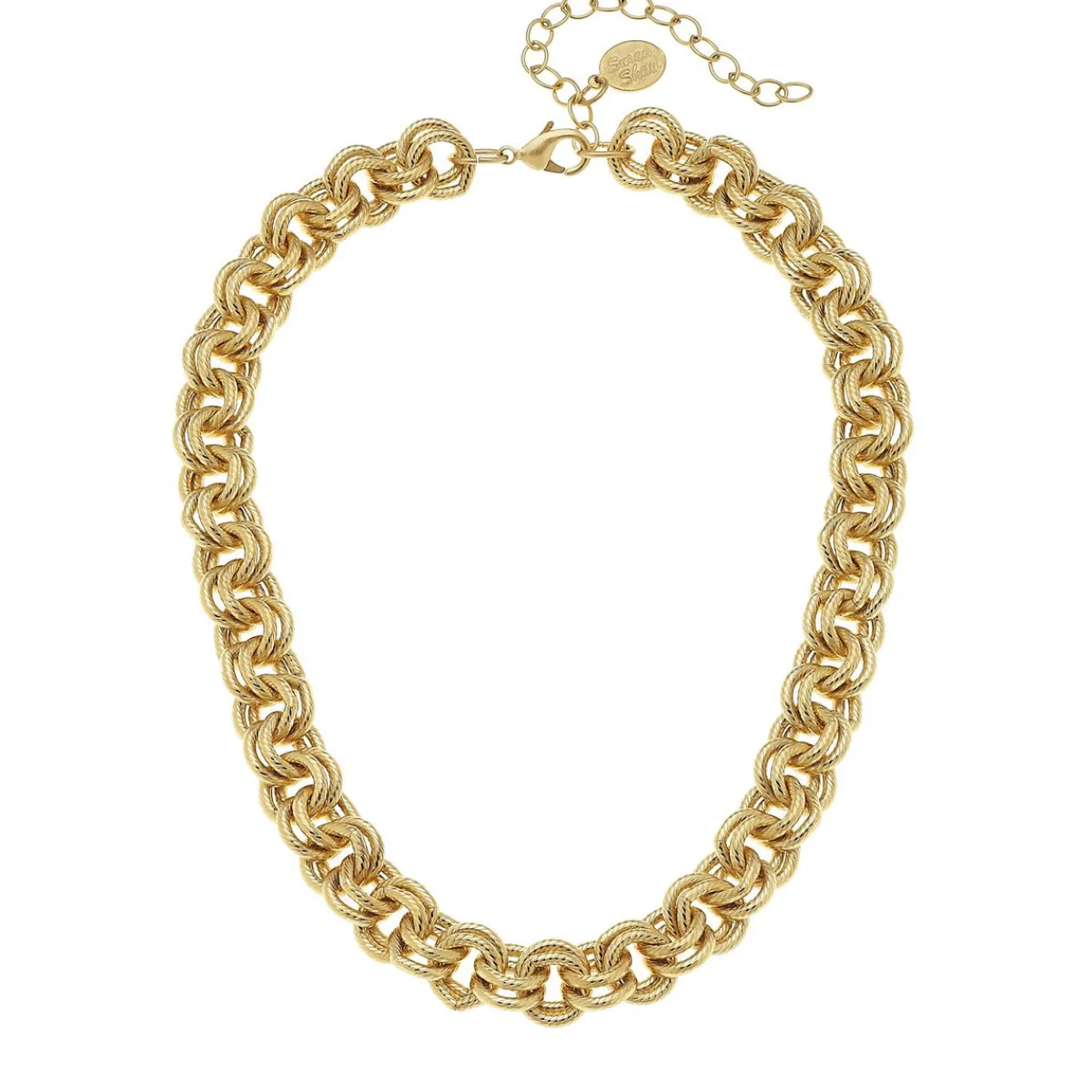 Double Link Chain Necklace|Susan Shaw Clearance