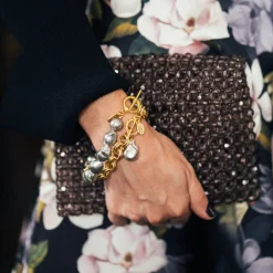 Double Link Grey Baroque Pearl Bracelet|Susan Shaw Hot