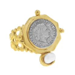 Dutch Coin and Pearl Ring|Susan Shaw Best