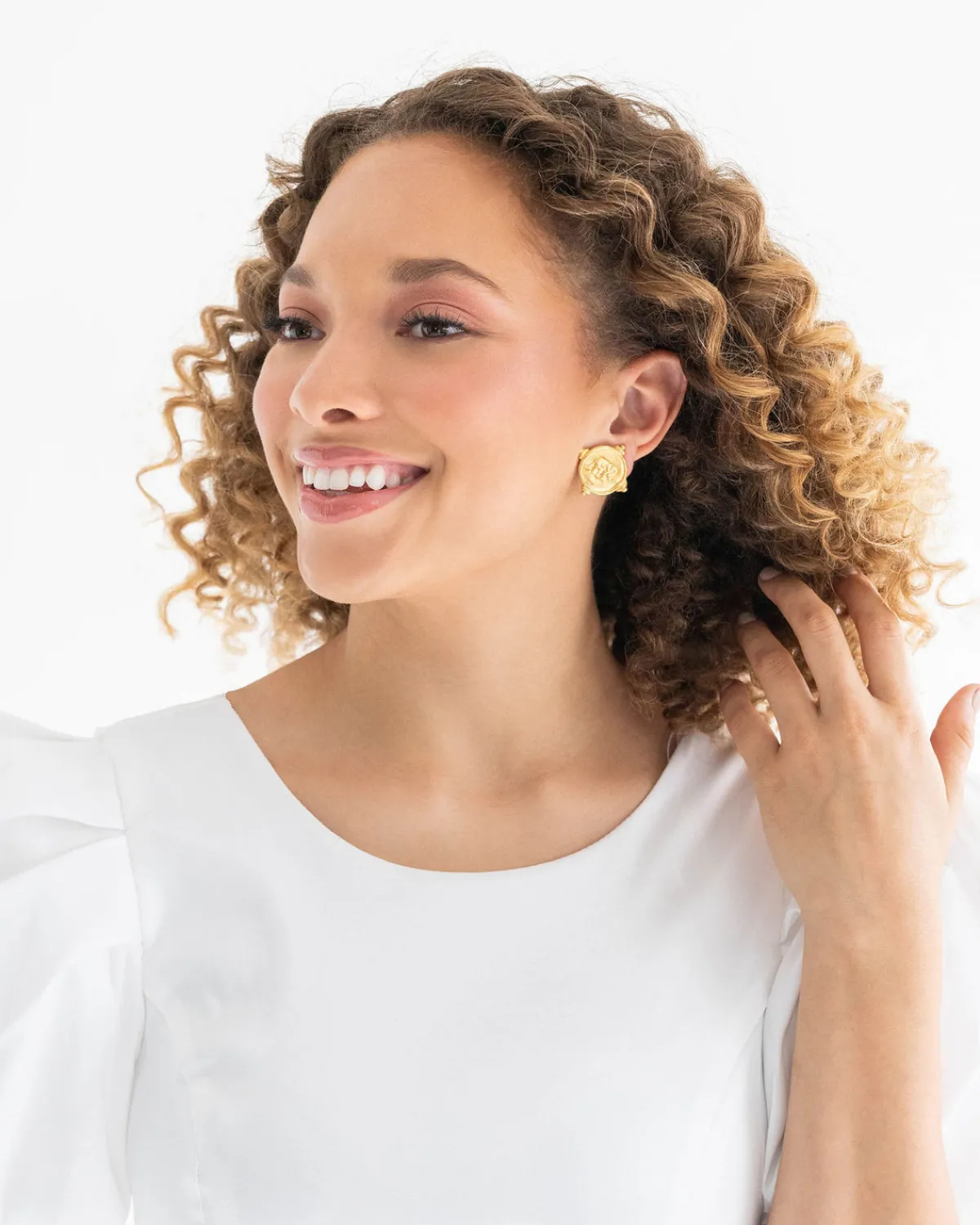 Elephant Intaglio Studs|Susan Shaw New