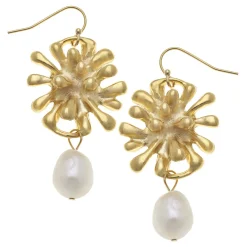 Firecracker Pearl Drop Earrings|Susan Shaw