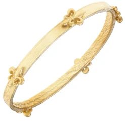Fleur De Lis Bangle|Susan Shaw Discount