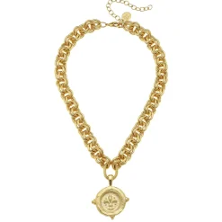 Fleur-De-Lis Intaglio Necklace|Susan Shaw Sale