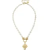 Fleur-de-Lis Intaglio Pearl Necklace|Susan Shaw Sale