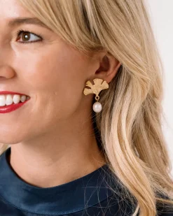 Ginkgo Drop Earrings|Susan Shaw Best