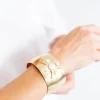 Gold + Pearl Maltese Cross cuff|Susan Shaw Online