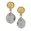 Grey Baroque Pearl Drop Earrings|Susan Shaw Sale