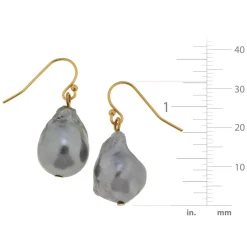 Grey Baroque Pearl Earrings|Susan Shaw Online