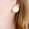 Ida Seashell Studs|Susan Shaw New