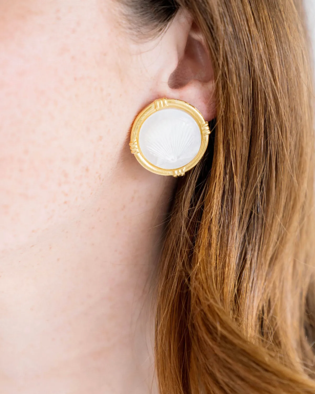 Ida Seashell Studs|Susan Shaw New