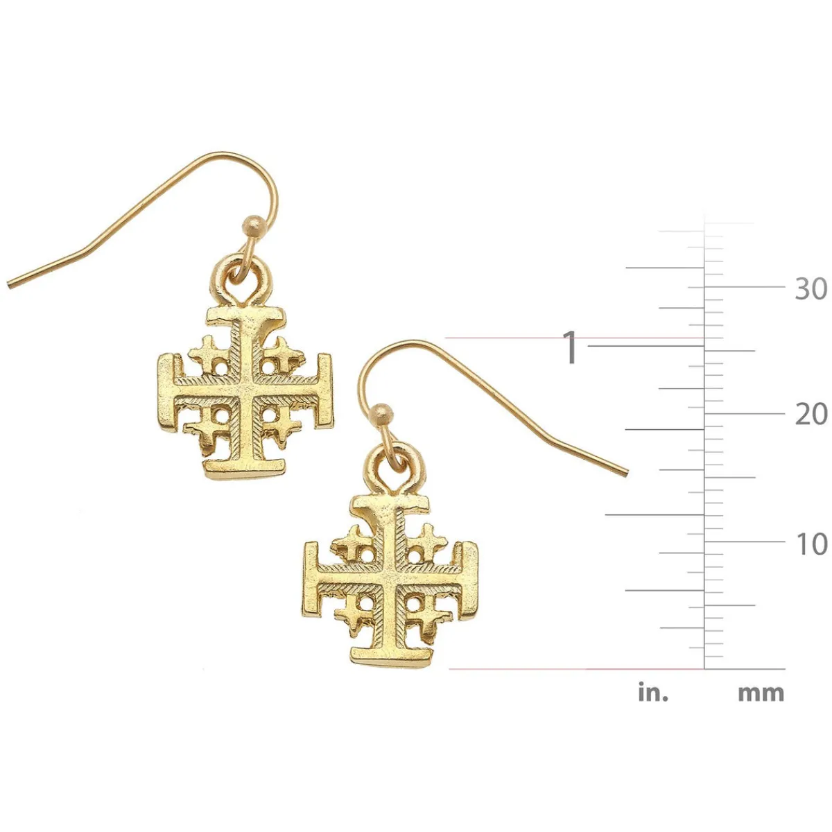 Jerusalem Cross Drop Earrings|Susan Shaw Online