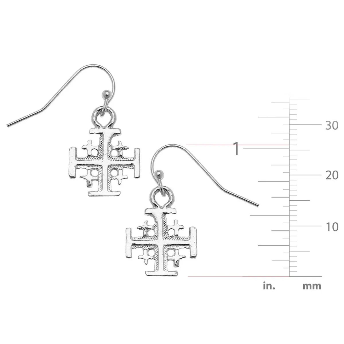 Jerusalem Cross Drop Earrings|Susan Shaw Online