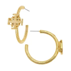 Jerusalem Cross Hoops|Susan Shaw Clearance