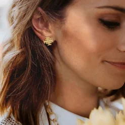 Jerusalem Cross Studs|Susan Shaw Best