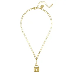 Keepsake Lock Paperclip Necklace|Susan Shaw Discount