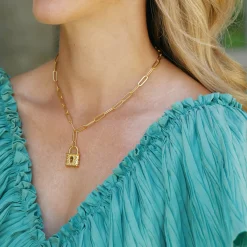 Keepsake Lock Paperclip Necklace|Susan Shaw Discount