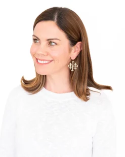 Large Jerusalem Cross Earrings|Susan Shaw Outlet