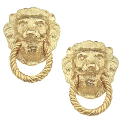 Lion Knocker Earrings|Susan Shaw Clearance