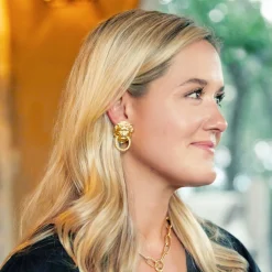 Lion Knocker Earrings|Susan Shaw Clearance