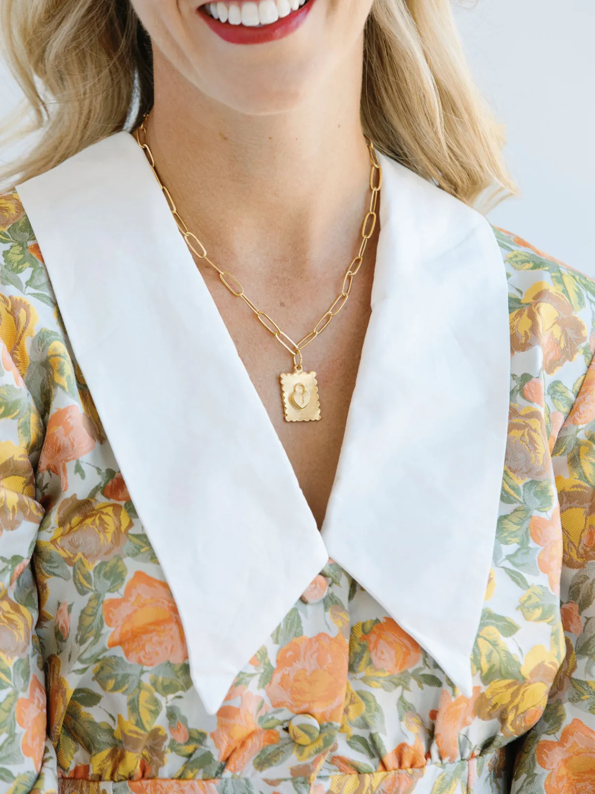 Lock Stamp Necklace|Susan Shaw Clearance