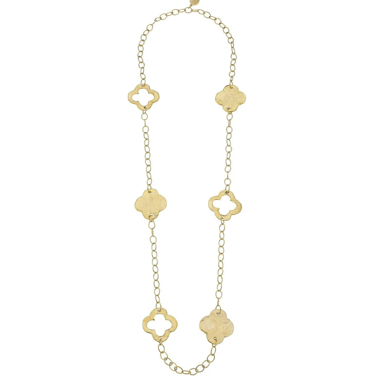 Long Clover Chain Necklace|Susan Shaw New