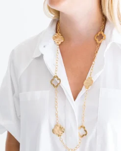 Long Clover Chain Necklace|Susan Shaw New