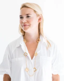 Long Clover Chain Necklace|Susan Shaw New