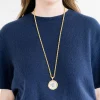 Long Coin Pendant Necklace|Susan Shaw Hot