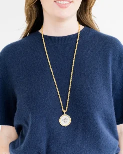 Long Coin Pendant Necklace|Susan Shaw Hot