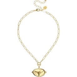 Longhorn Intaglio Paperclip Necklace|Susan Shaw Hot