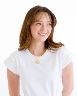 Longhorn Intaglio Paperclip Necklace|Susan Shaw Hot