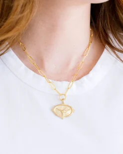 Longhorn Intaglio Paperclip Necklace|Susan Shaw Hot