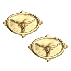 Longhorn Intaglio Studs|Susan Shaw Clearance