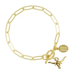 Longhorn Paperclip Bracelet|Susan Shaw Online