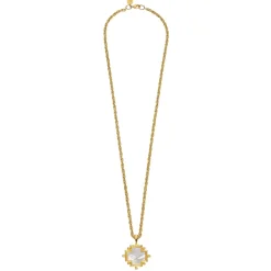 Long Mother of Pearl Cross Necklace|Susan Shaw Best
