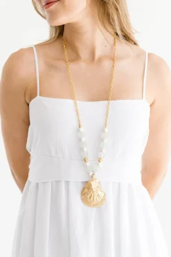 Long Oyster and Pearl Necklace|Susan Shaw Discount