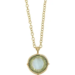 Long Venetian Glass Coin Intaglio Necklace|Susan Shaw Discount