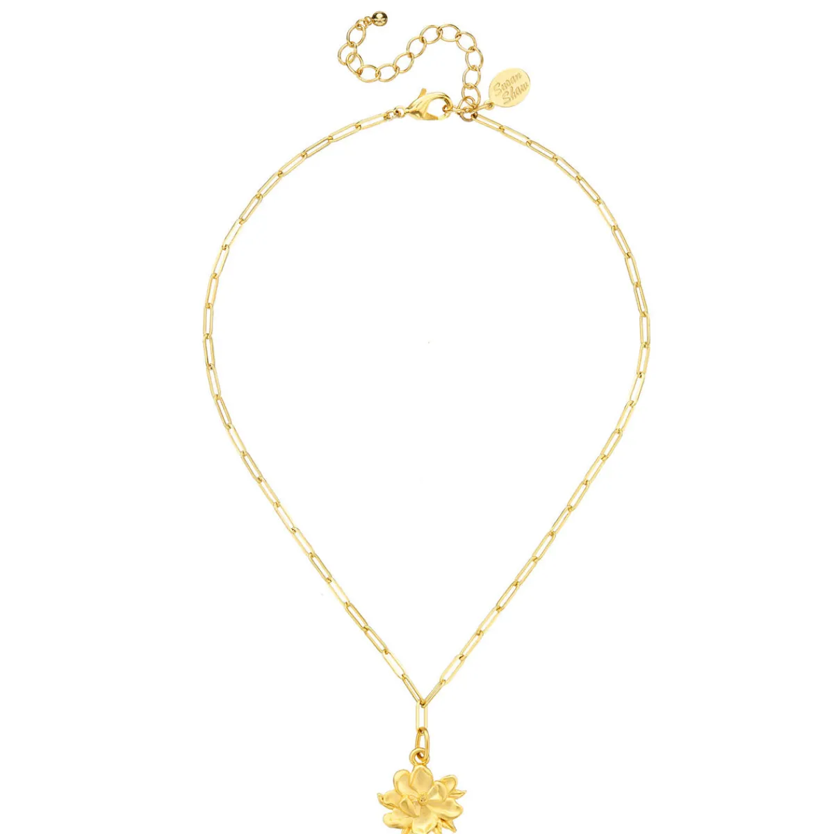 Magnolia Paperclip Necklace|Susan Shaw New