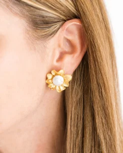 Marigold Pearl Studs|Susan Shaw Sale