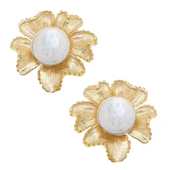 Marigold Pearl Studs|Susan Shaw Sale