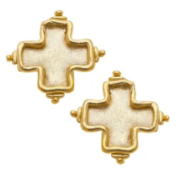 Mary Cross Studs|Susan Shaw New