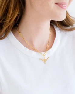 Medium Longhorn Paperclip Necklace|Susan Shaw New