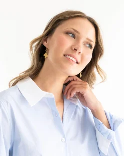 Mini Square Cross Earrings|Susan Shaw Clearance
