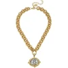 Mixed Metal Bee Intaligo Necklace|Susan Shaw Outlet
